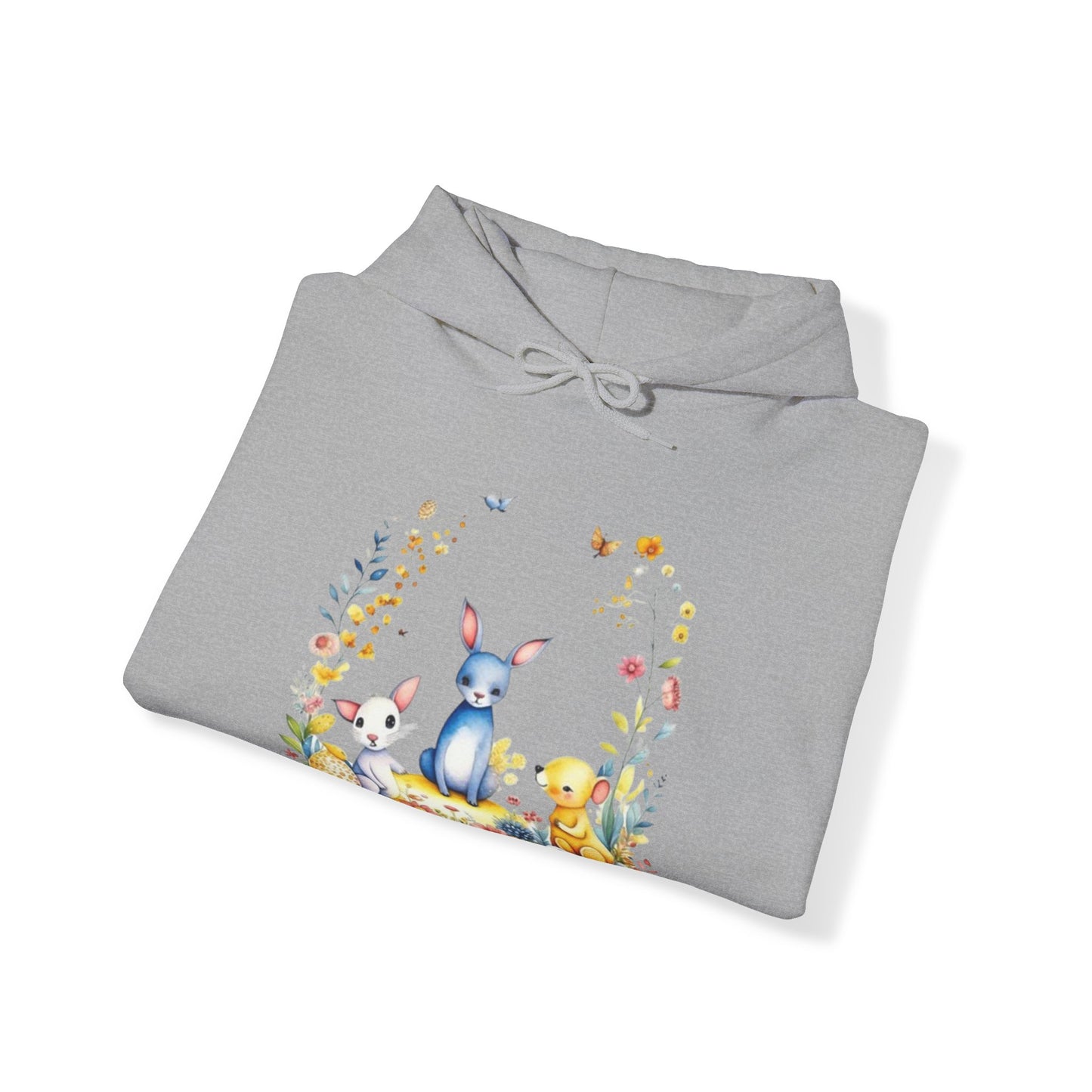 Unisexe - Sweat à capuche petits animaux &amp; fleurs