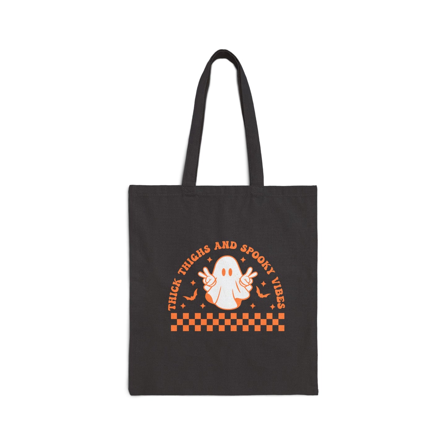 'Thick thighs and spooky vibes' Halloween tote bag