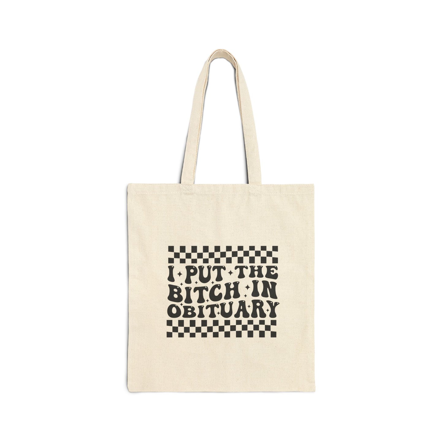 'I put the B*ch in obituary' Halloween tote Bag