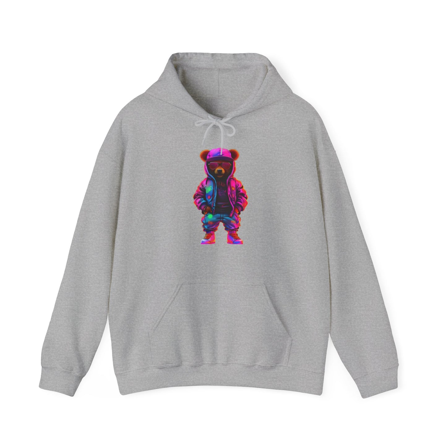 Unisexe - Sweat à capuche ours violet