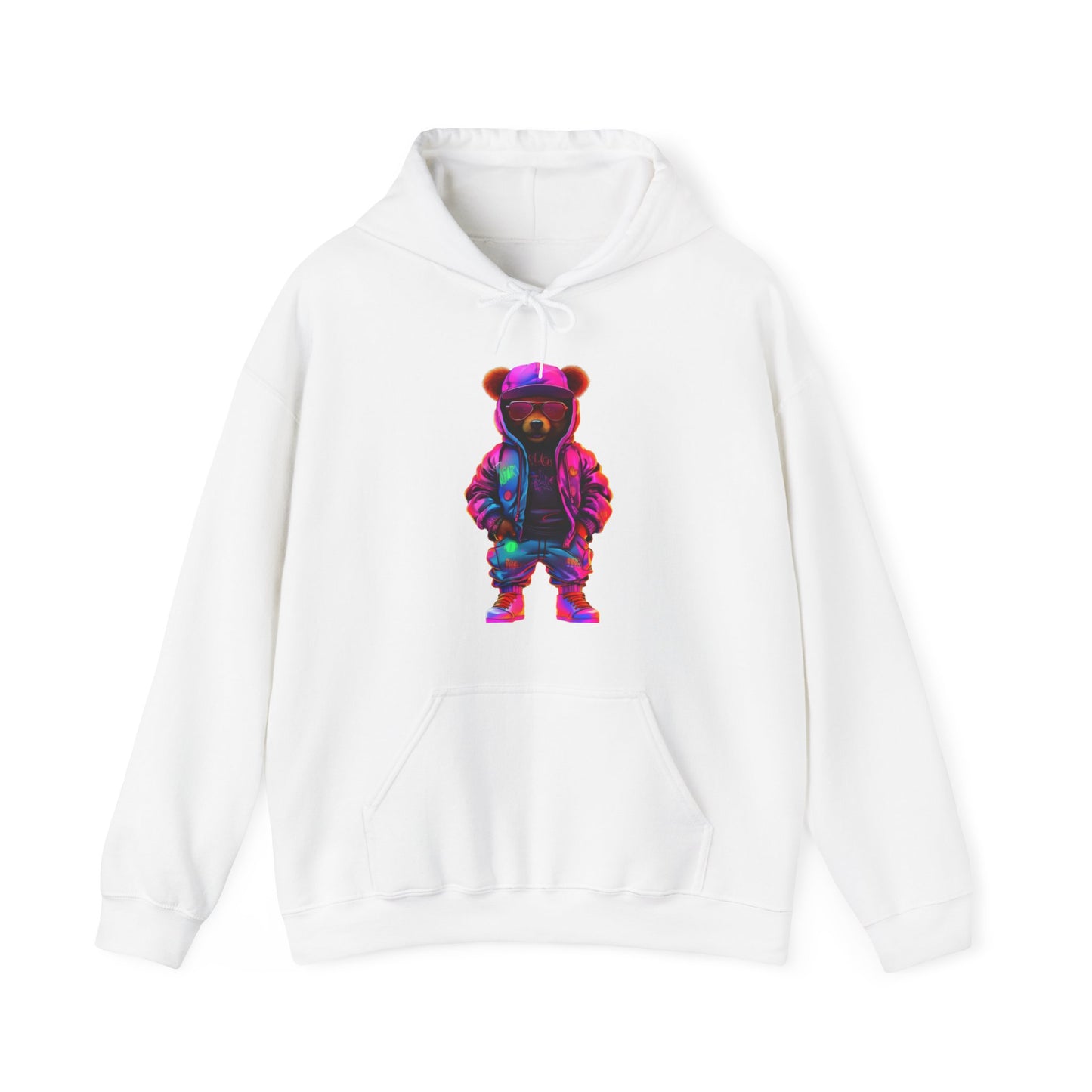 Unisexe - Sweat à capuche ours violet