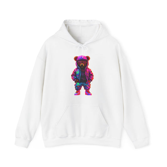 Unisexe - Sweat à capuche ours violet