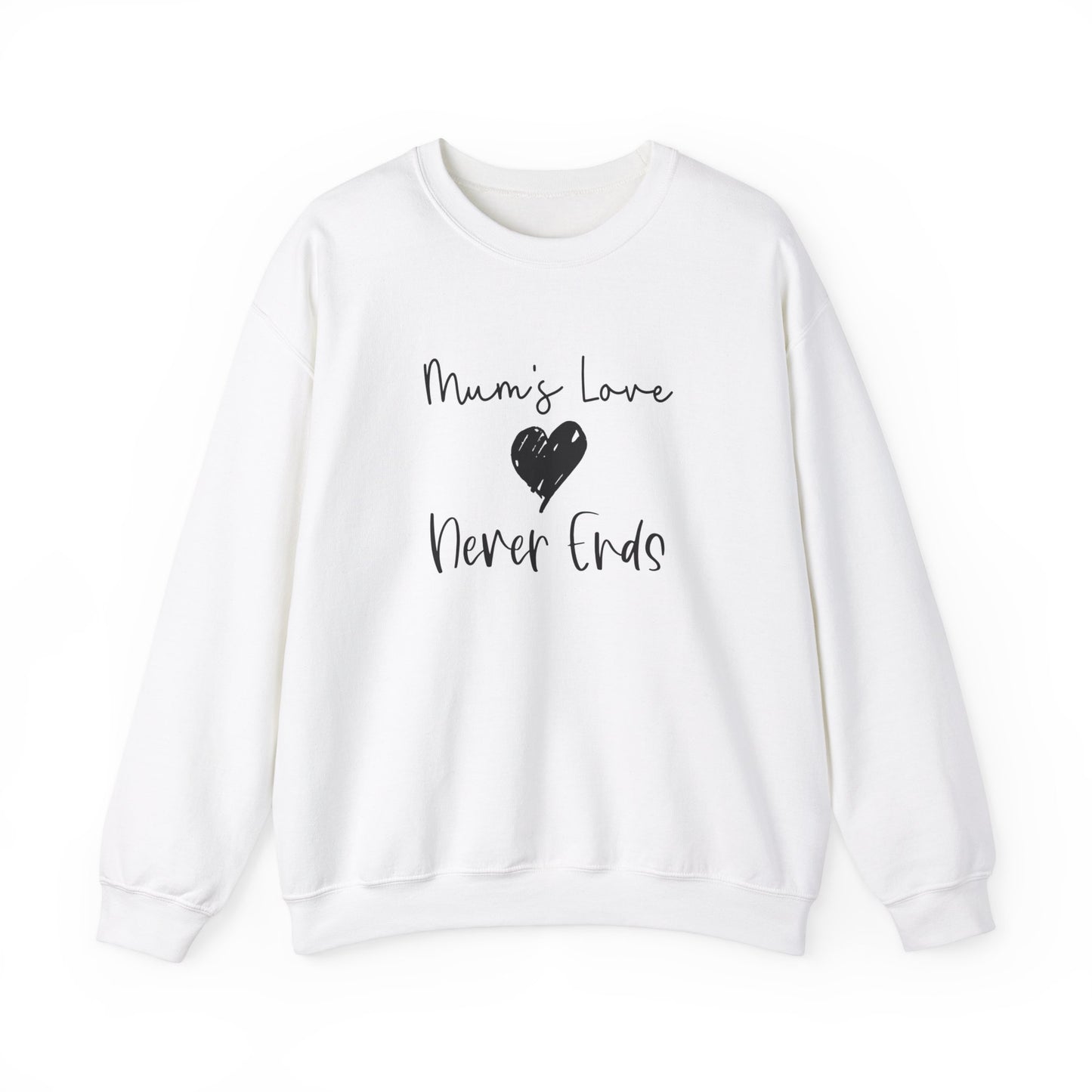 Sweat-shirt pour la fête des mères « L'amour de maman ne finit jamais »