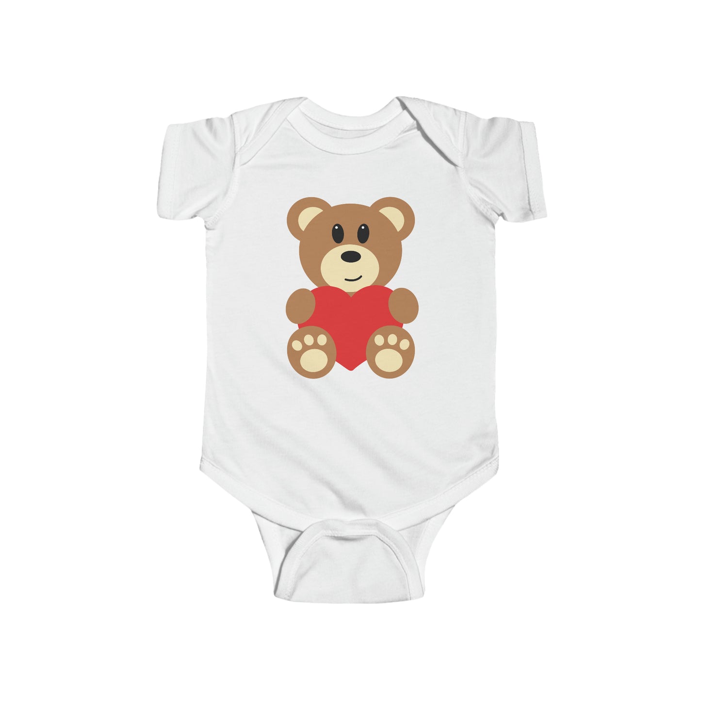 Short Sleeve White - Bear Baby Bodysuit