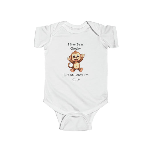 Short Sleeve White - 'I May be a' Baby Bodysuit