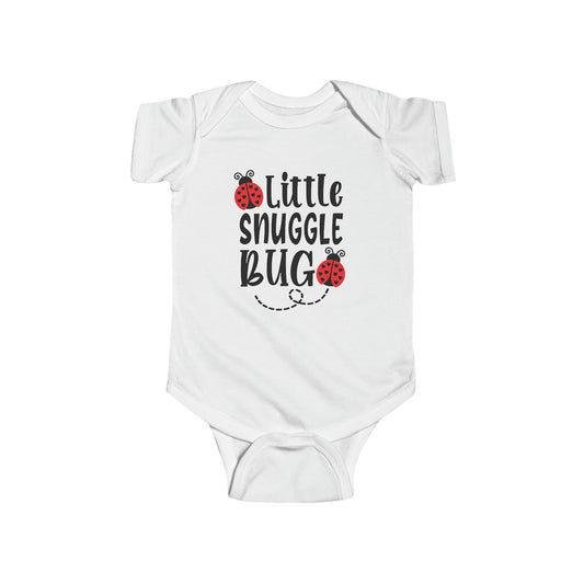 Short Sleeve White - 'Snuggle bug' Baby Bodysuit