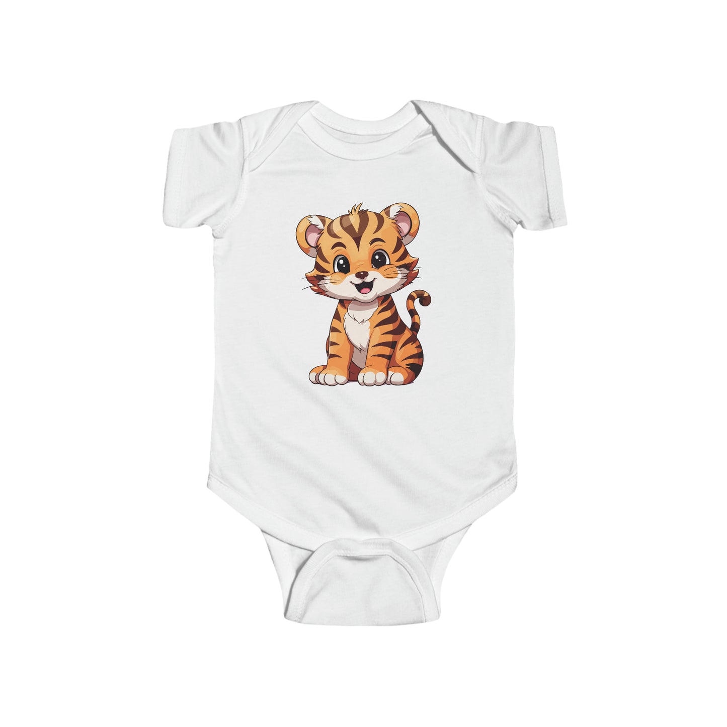 Short Sleeve White - Tiger Baby Bodysuit