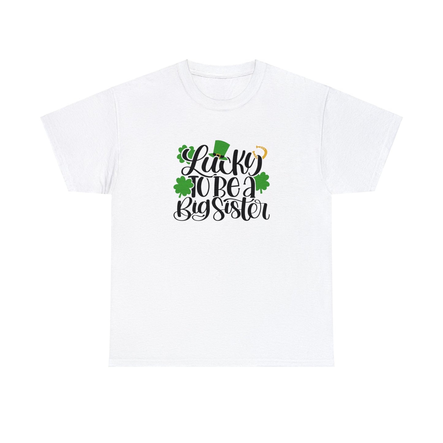 'Lucky to be a big sister' St Patrick's Day T-Shirt