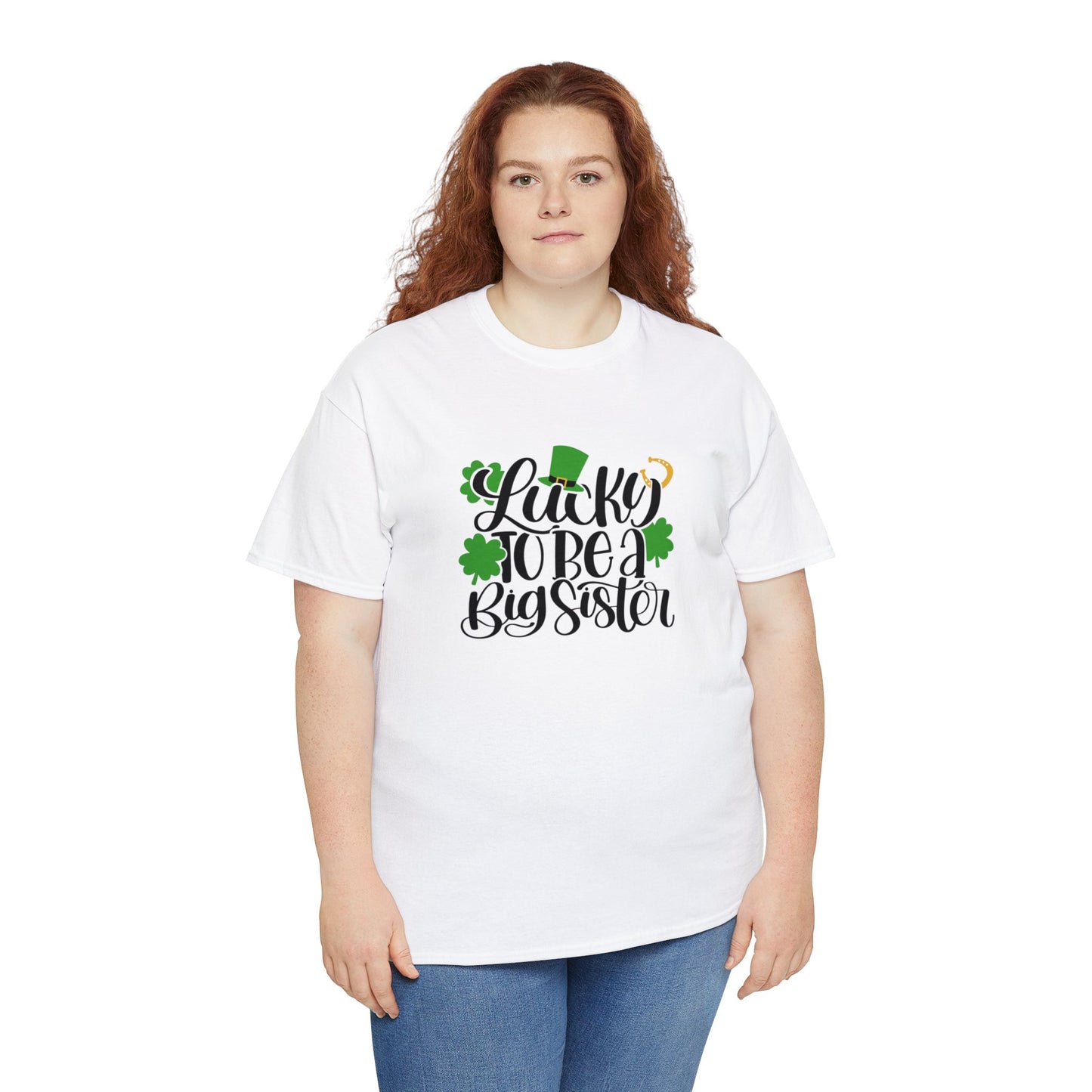 'Lucky to be a big sister' St Patrick's Day T-Shirt