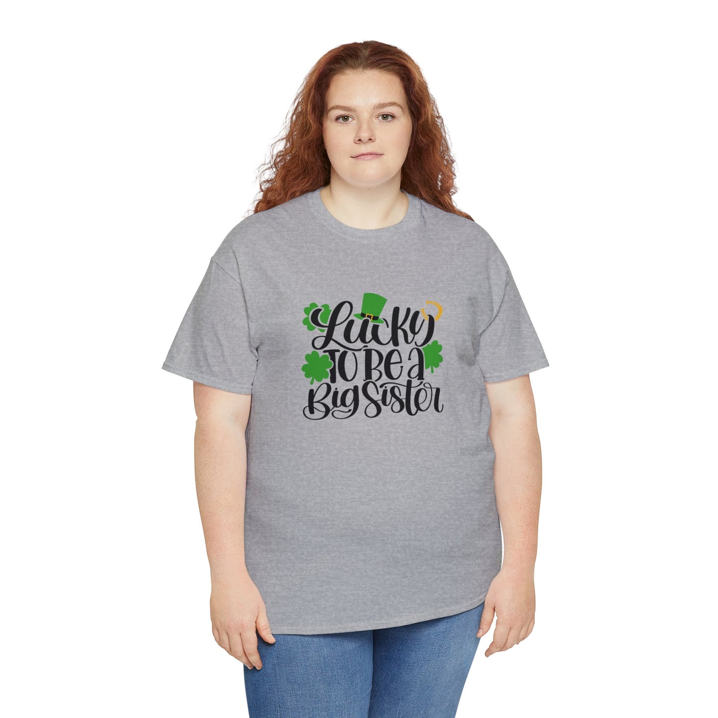 'Lucky to be a big sister' St Patrick's Day T-Shirt