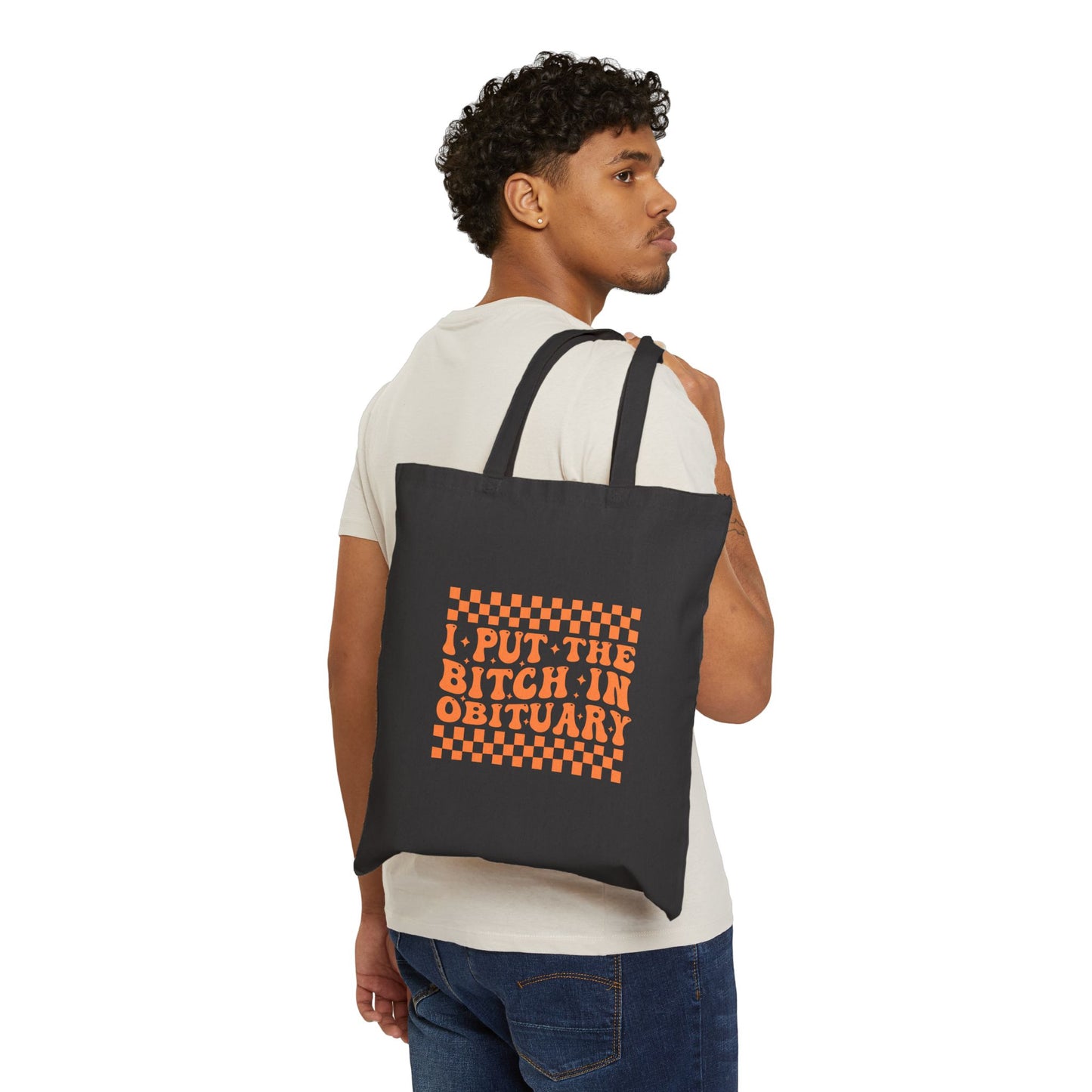 'I put the B*ch in obituary' Halloween tote Bag