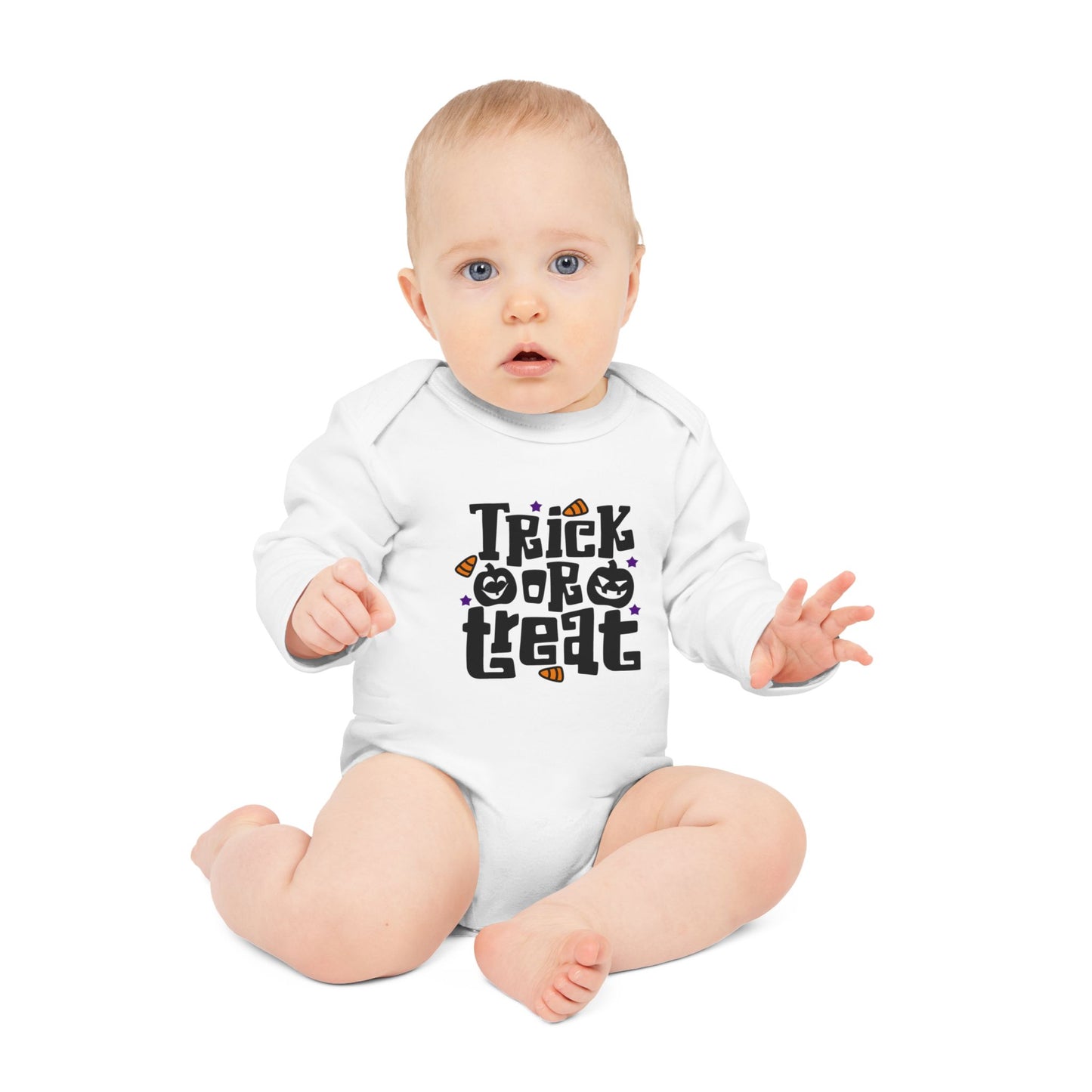 'Trick or Treat' Halloween Baby Bodysuits