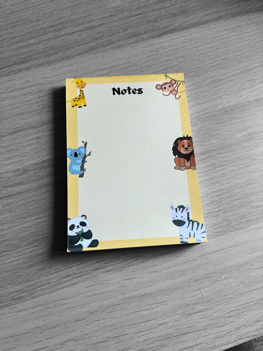 A6 - Kids (Zoo themed) Notepad