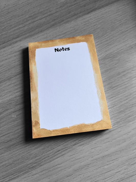 A6 - Yellow Watercolor Themed Notepad