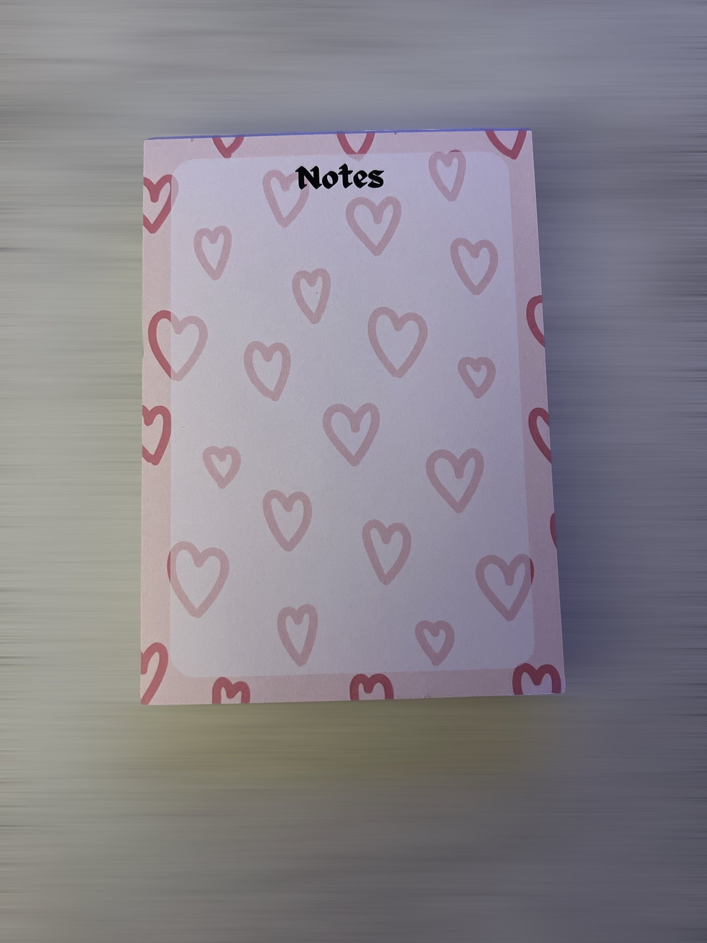 A6 - Pink Love Heart Notepad